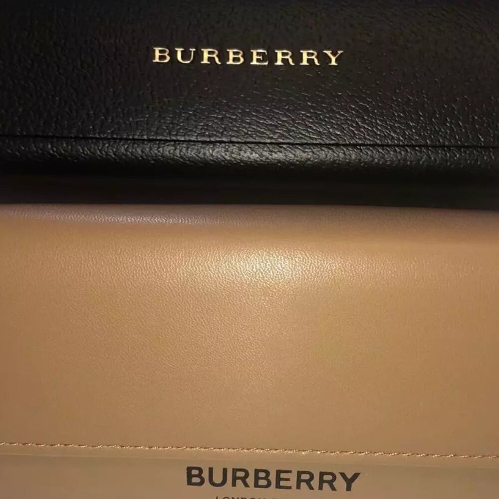 2 New Burberry eyeglass holders black brown hard and soft case authentic